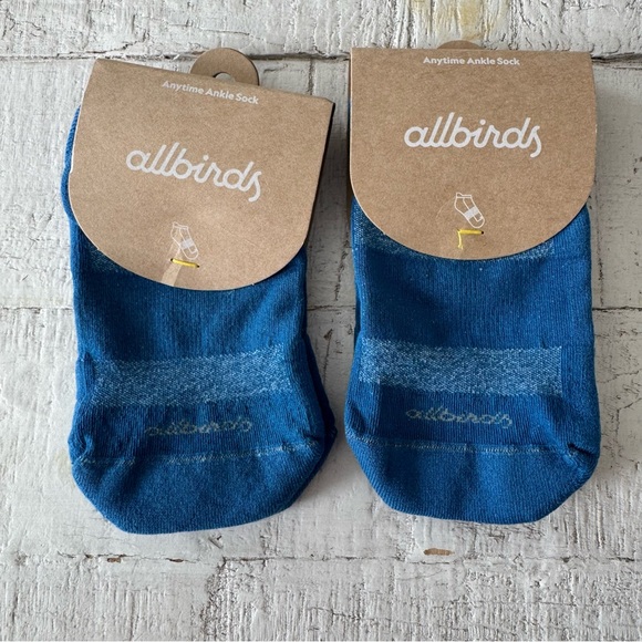 allbirds Accessories - Allbirds Anytime Ankle Socks NWT 2 Pairs Basin Blue Womens size Small US 5-7